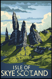Isle of Skye Scotland Vintage Travel Poster PosterGoat