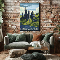 Isle of Skye Scotland Vintage Travel Poster PosterGoat
