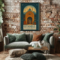 Istanbul Bazaar of Dreams Vintage Travel Poster PosterGoat
