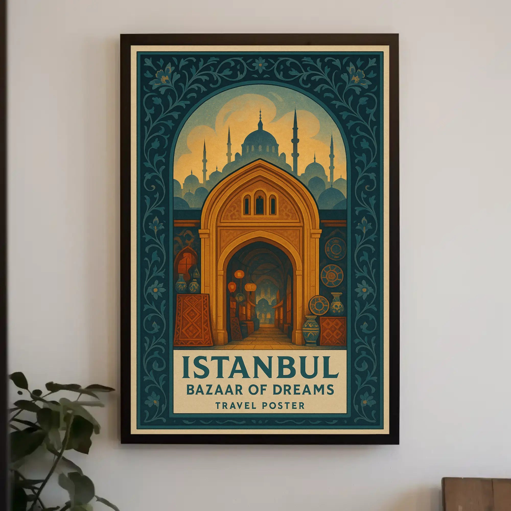 Istanbul Bazaar of Dreams Vintage Travel Poster PosterGoat