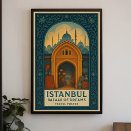 Istanbul Bazaar of Dreams Vintage Travel Poster PosterGoat