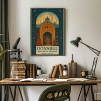 Istanbul Bazaar of Dreams Vintage Travel Poster PosterGoat