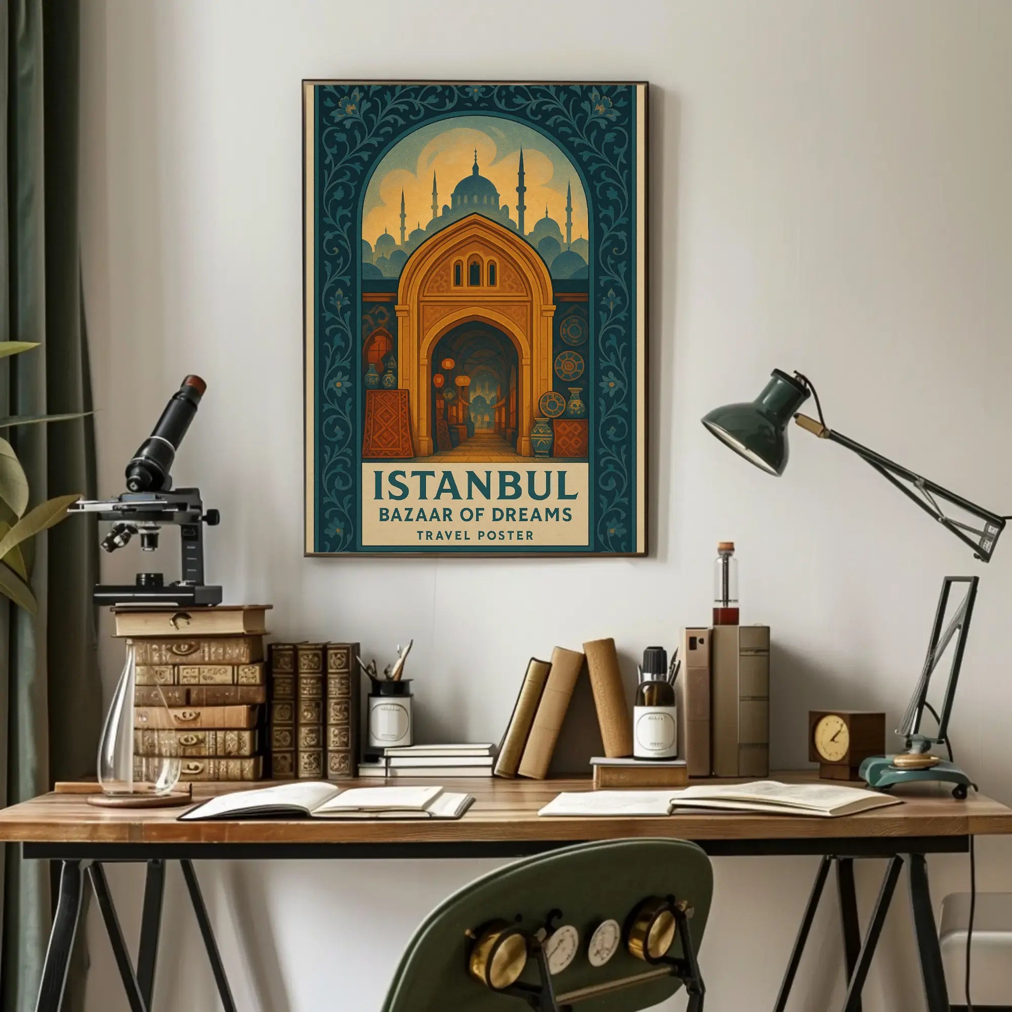 Istanbul Bazaar of Dreams Vintage Travel Poster PosterGoat