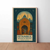 Istanbul Bazaar of Dreams Vintage Travel Poster PosterGoat