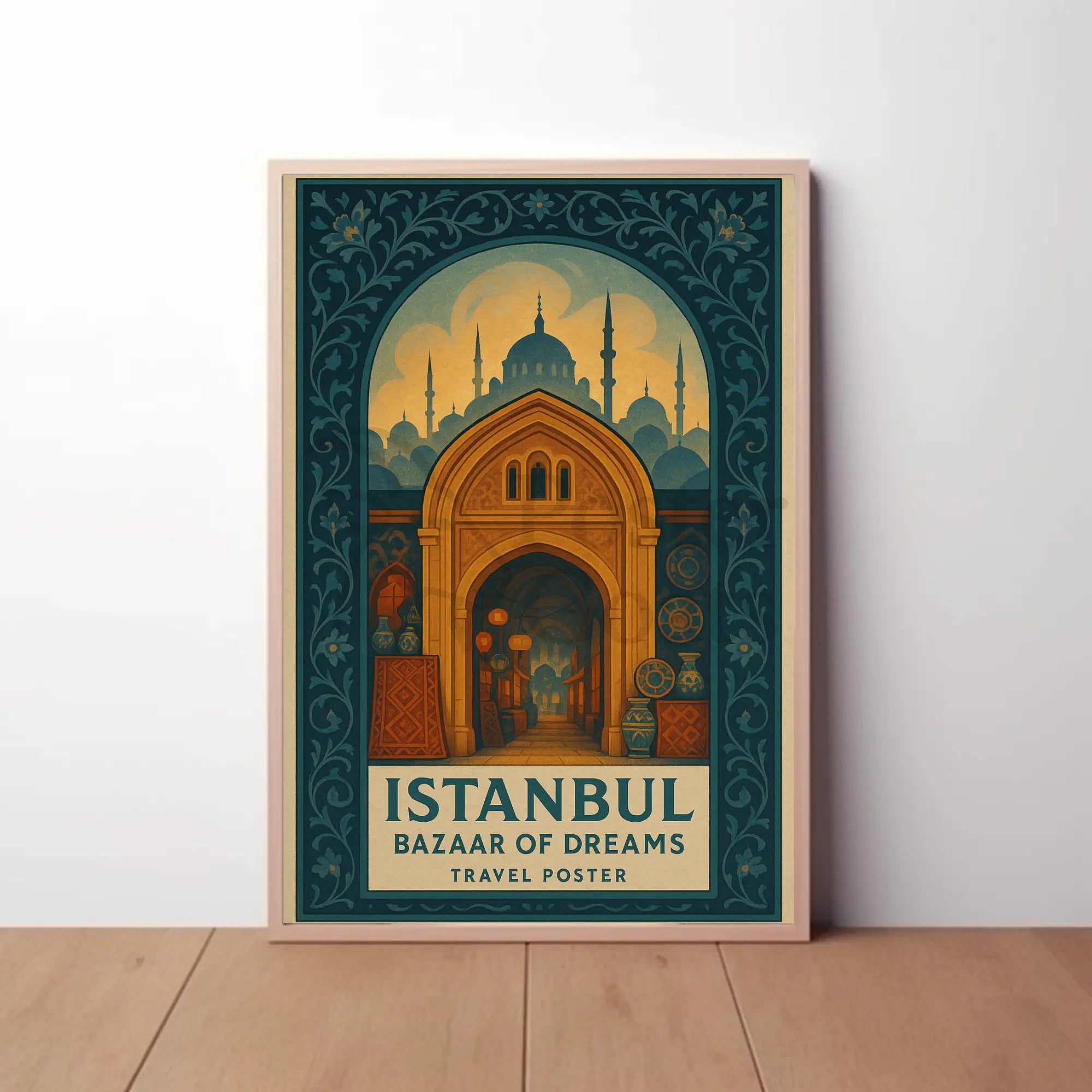 Istanbul Bazaar of Dreams Vintage Travel Poster PosterGoat
