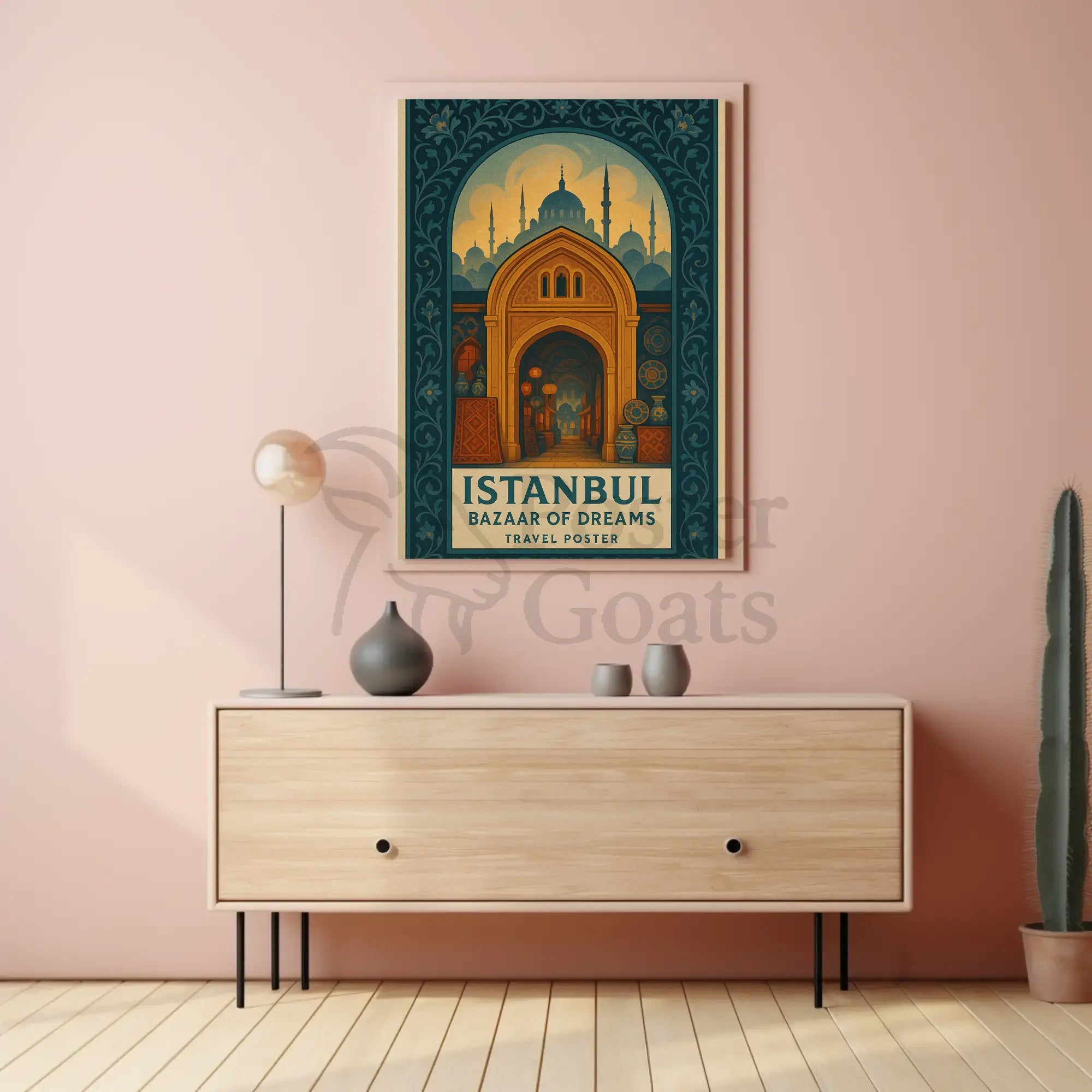 Istanbul Bazaar of Dreams Vintage Travel Poster PosterGoat