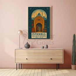 Istanbul Bazaar of Dreams Vintage Travel Poster PosterGoat