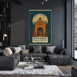 Istanbul Bazaar of Dreams Vintage Travel Poster PosterGoat