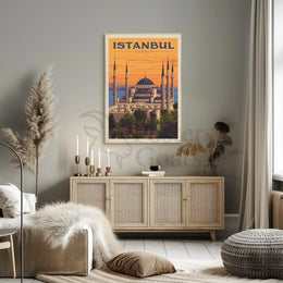 Istanbul Blue Mosque Travel Poster PosterGoat