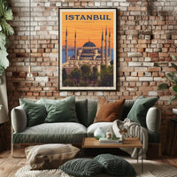 Istanbul Blue Mosque Travel Poster PosterGoat