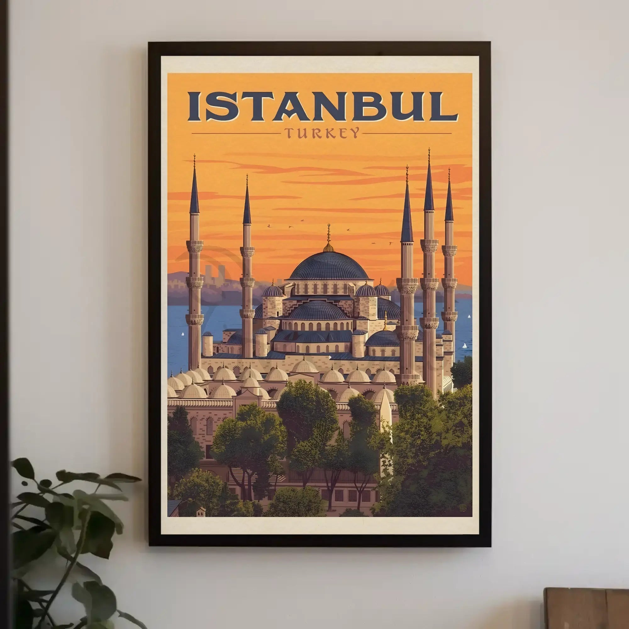 Istanbul Blue Mosque Travel Poster PosterGoat