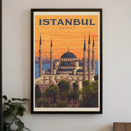 Istanbul Blue Mosque Travel Poster PosterGoat