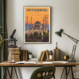 Istanbul Blue Mosque Travel Poster PosterGoat