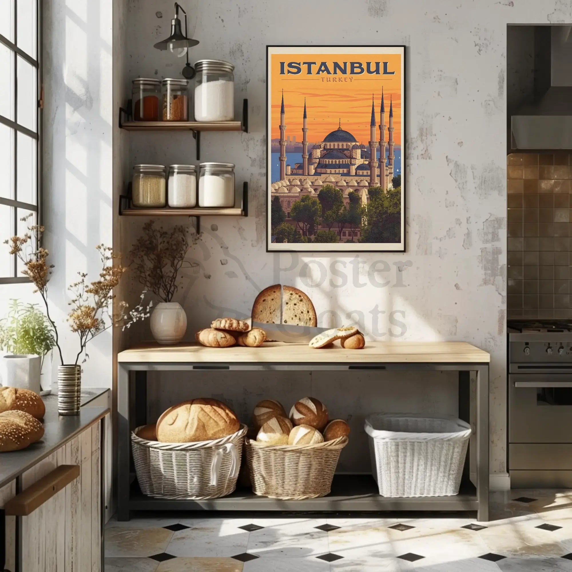 Istanbul Blue Mosque Travel Poster PosterGoat