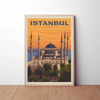 Istanbul Blue Mosque Travel Poster PosterGoat