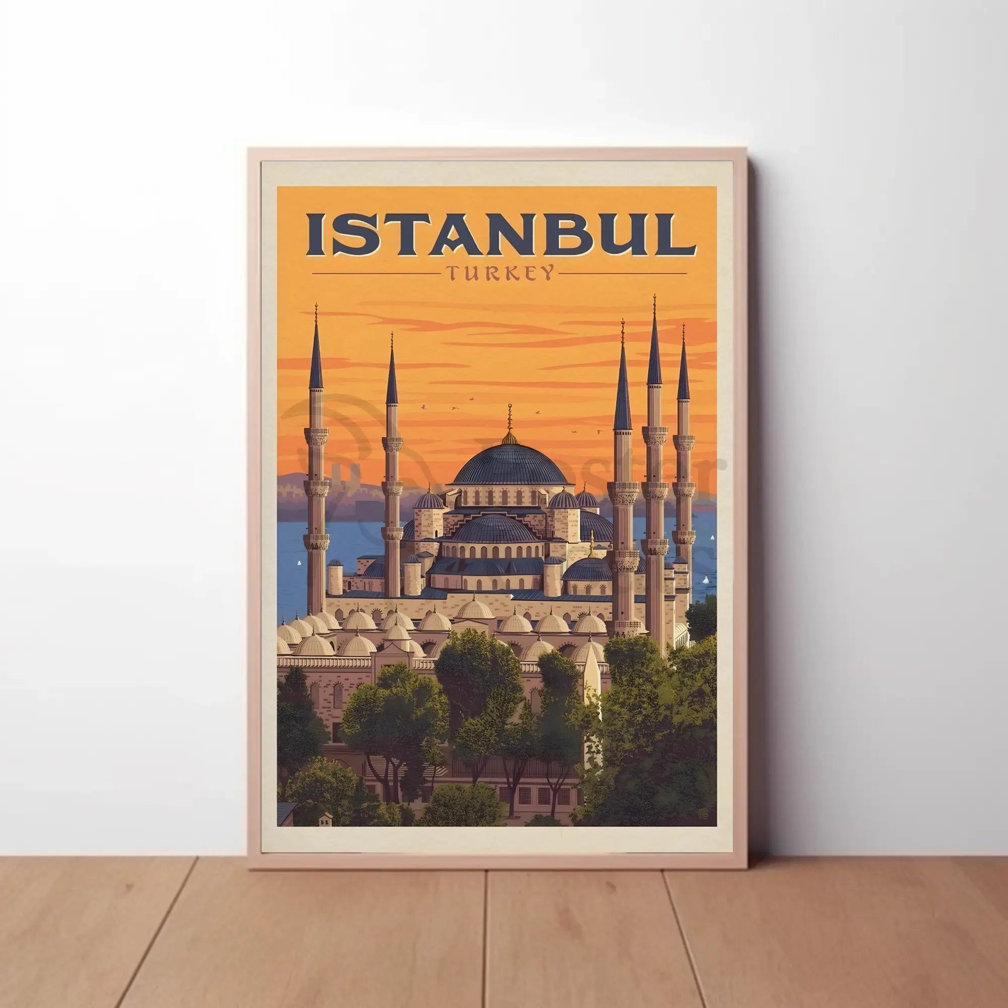 Istanbul Blue Mosque Travel Poster PosterGoat