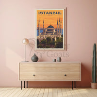Istanbul Blue Mosque Travel Poster PosterGoat