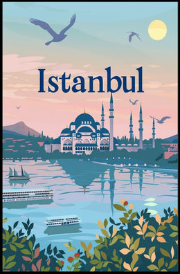 Istanbul Skyline Serenity: Travel Poster PosterGoat