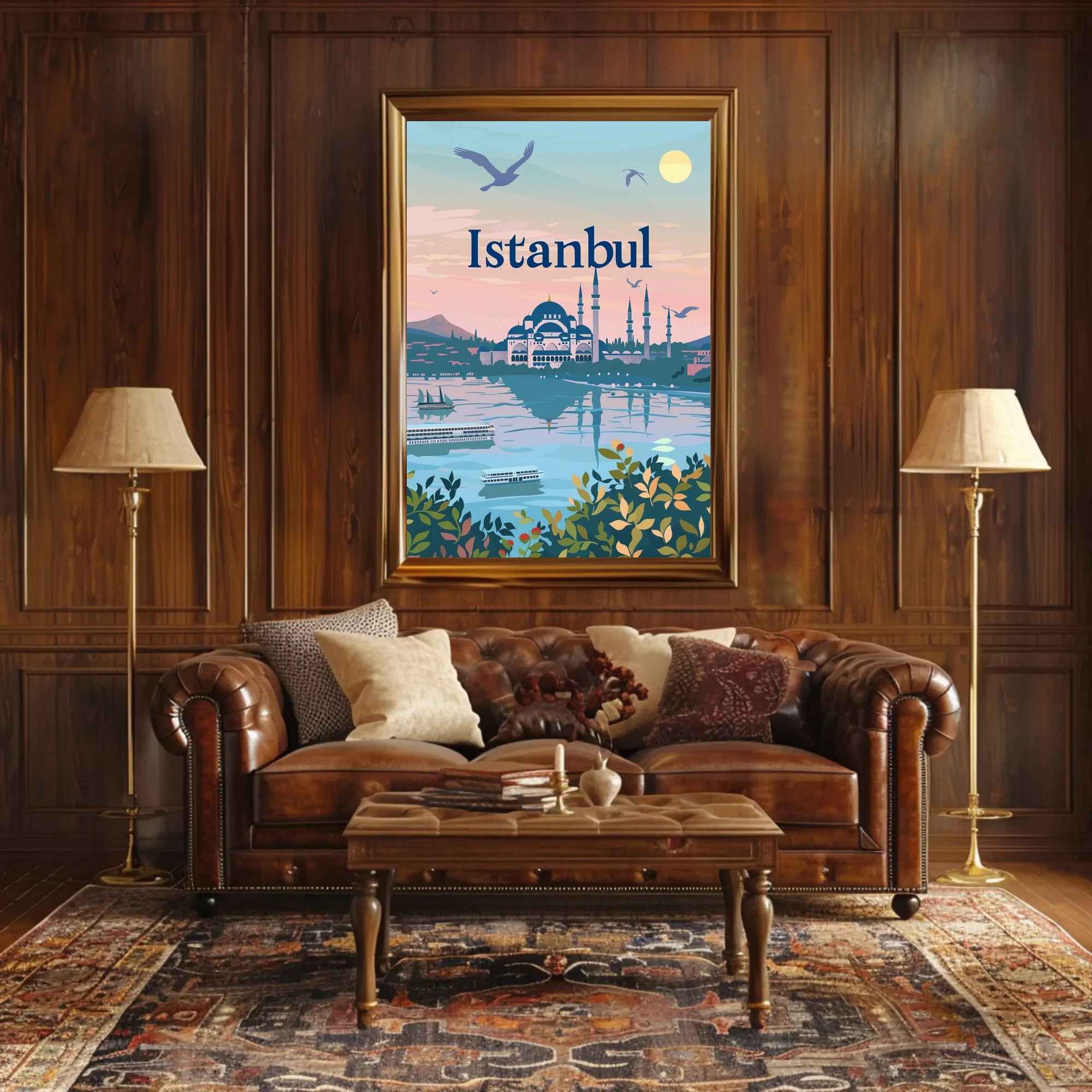 Istanbul Skyline Serenity: Travel Poster PosterGoat