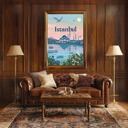 Istanbul Skyline Serenity: Travel Poster PosterGoat