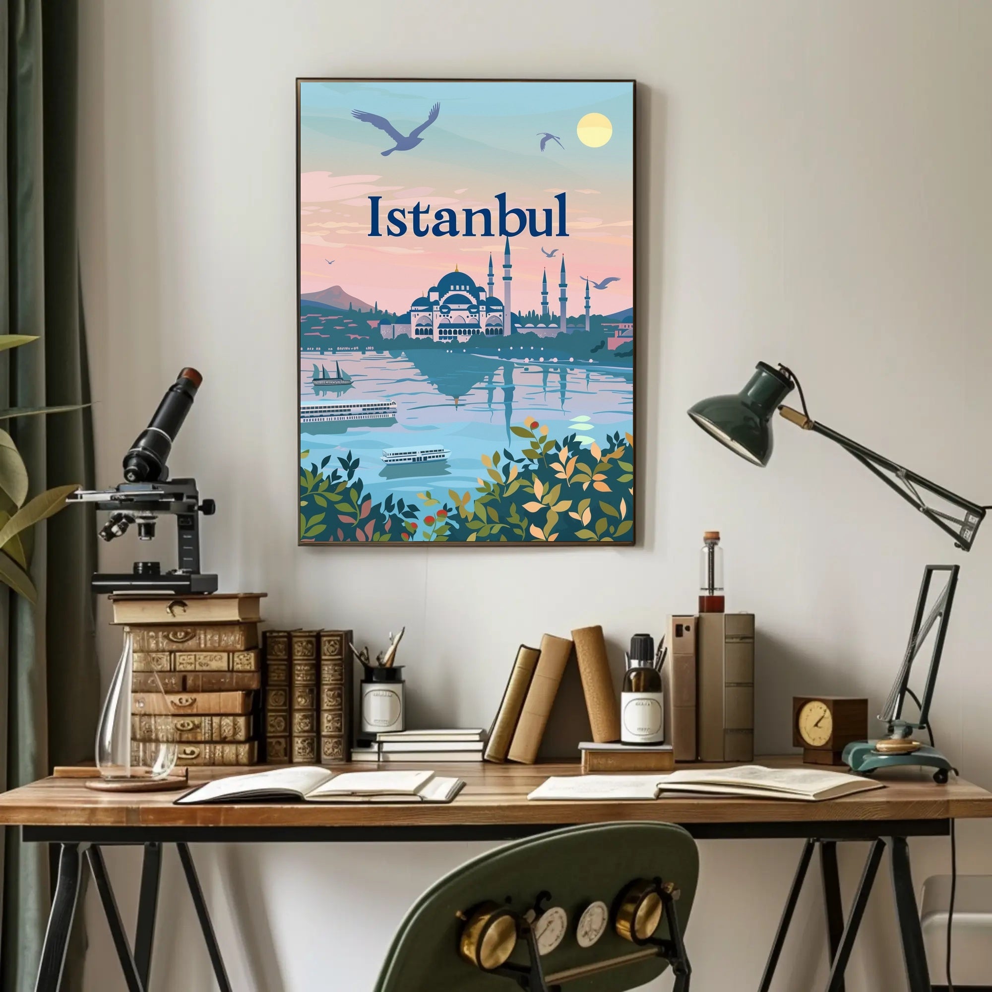 Istanbul Skyline Serenity: Travel Poster PosterGoat