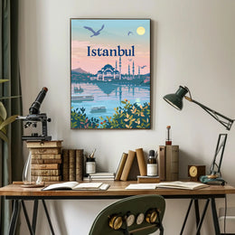Istanbul Skyline Serenity: Travel Poster PosterGoat