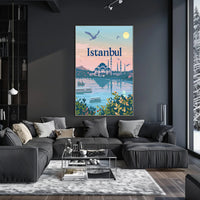 Istanbul Skyline Serenity: Travel Poster PosterGoat