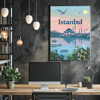Istanbul Skyline Serenity: Travel Poster PosterGoat