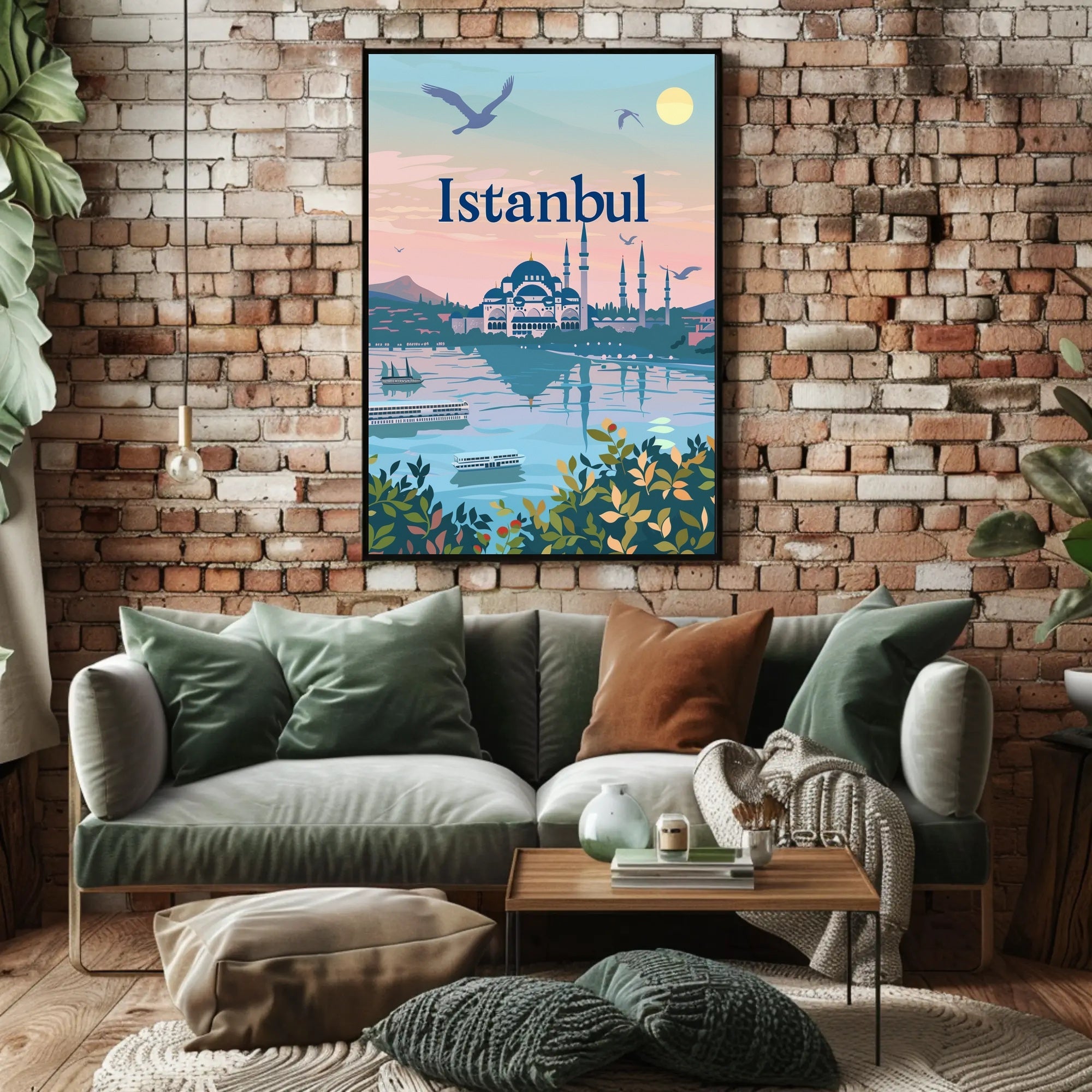 Istanbul Skyline Serenity: Travel Poster PosterGoat