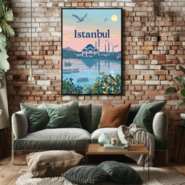 Istanbul Skyline Serenity: Travel Poster PosterGoat