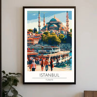 Istanbul Skyline Travel Poster PosterGoat