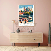 Istanbul Skyline Travel Poster PosterGoat