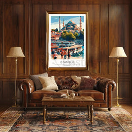 Istanbul Skyline Travel Poster PosterGoat