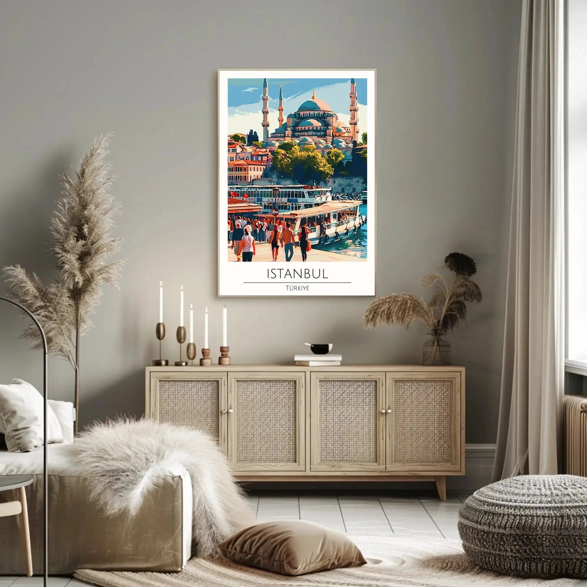 Istanbul Skyline Travel Poster PosterGoat