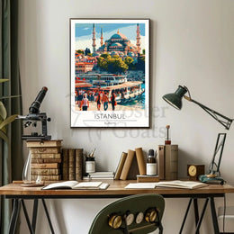 Istanbul Skyline Travel Poster PosterGoat
