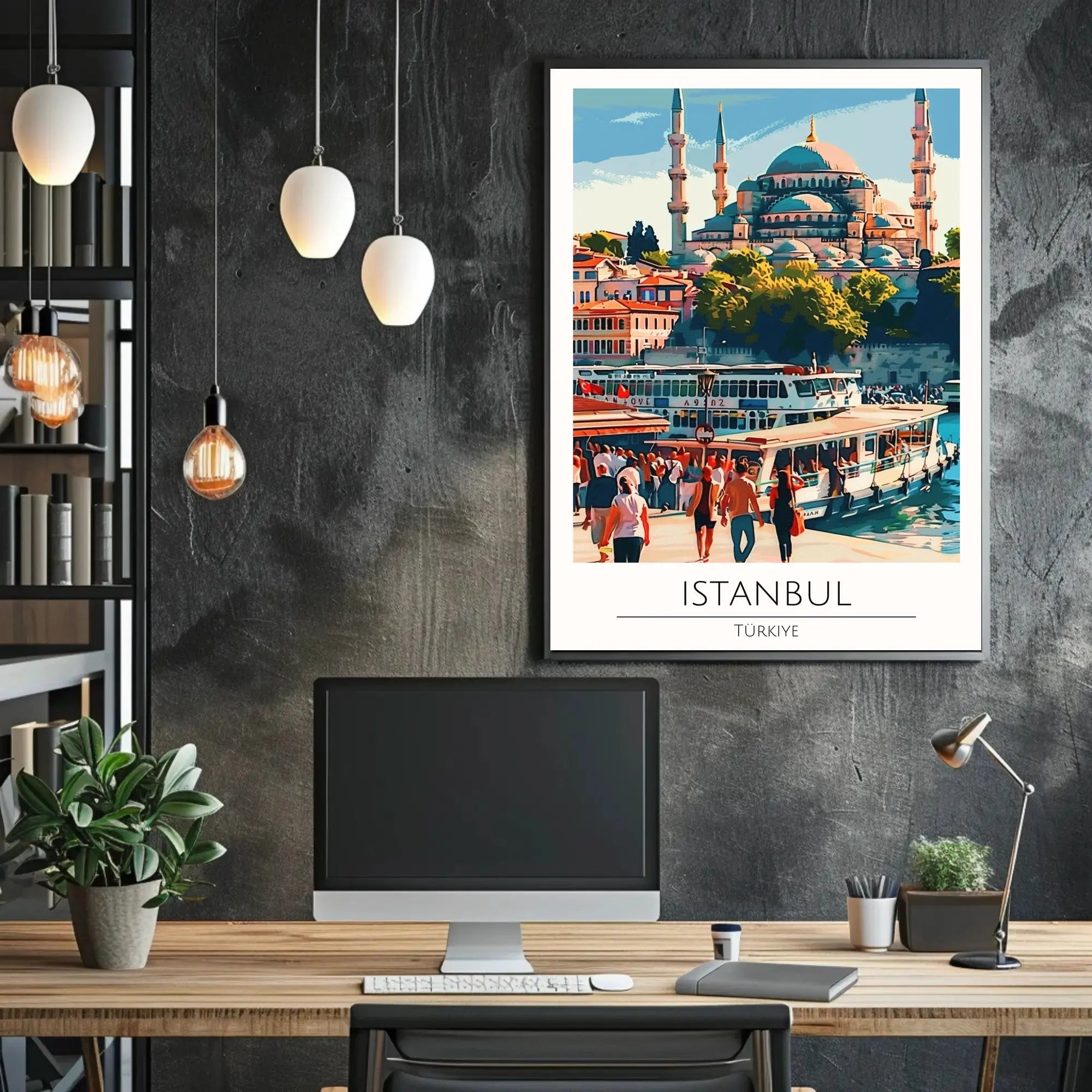 Istanbul Skyline Travel Poster PosterGoat