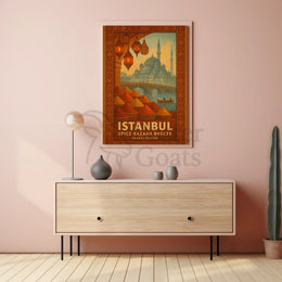 Istanbul Spice Bazaar Breeze Vintage Travel Poster PosterGoat