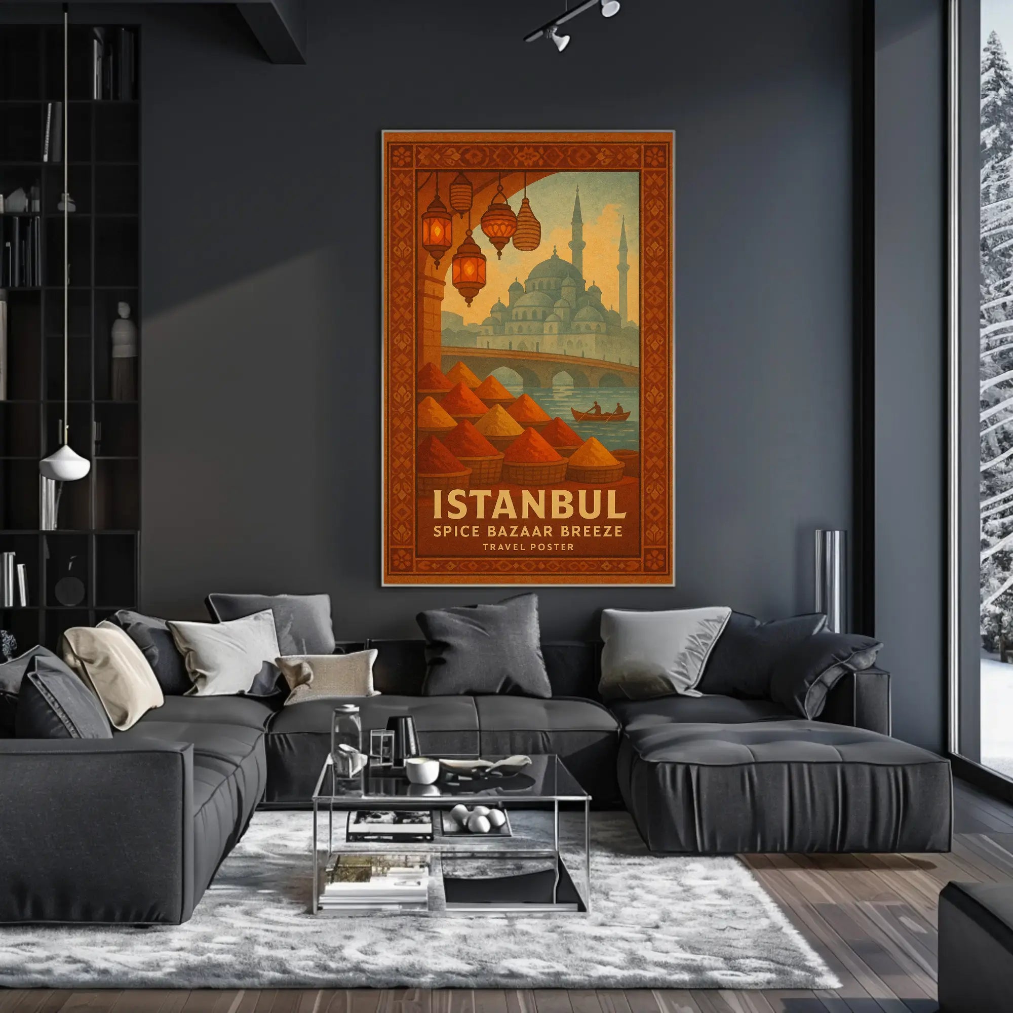 Istanbul Spice Bazaar Breeze Vintage Travel Poster PosterGoat