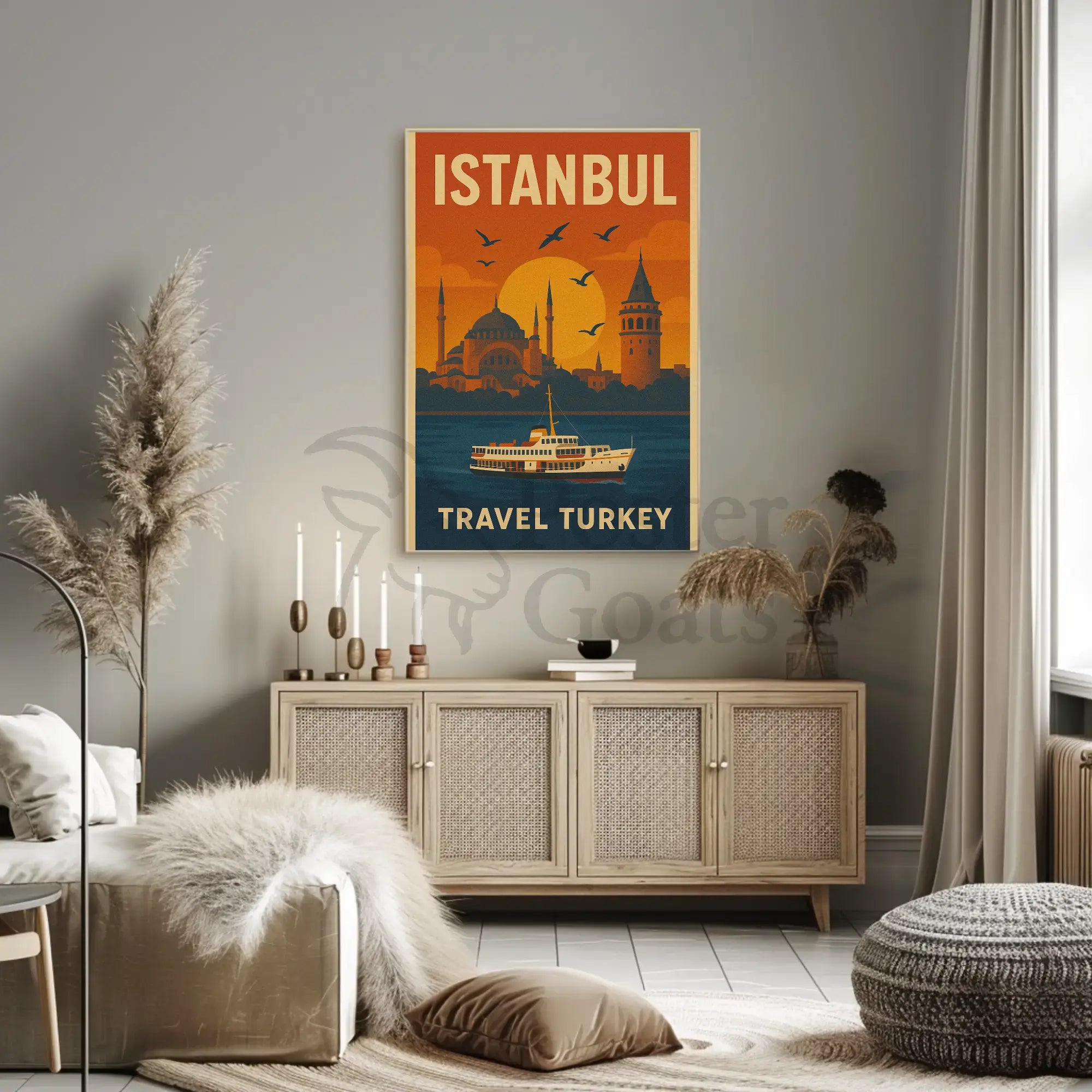 Istanbul Vintage Travel Art Print - Travel Poster PosterGoat