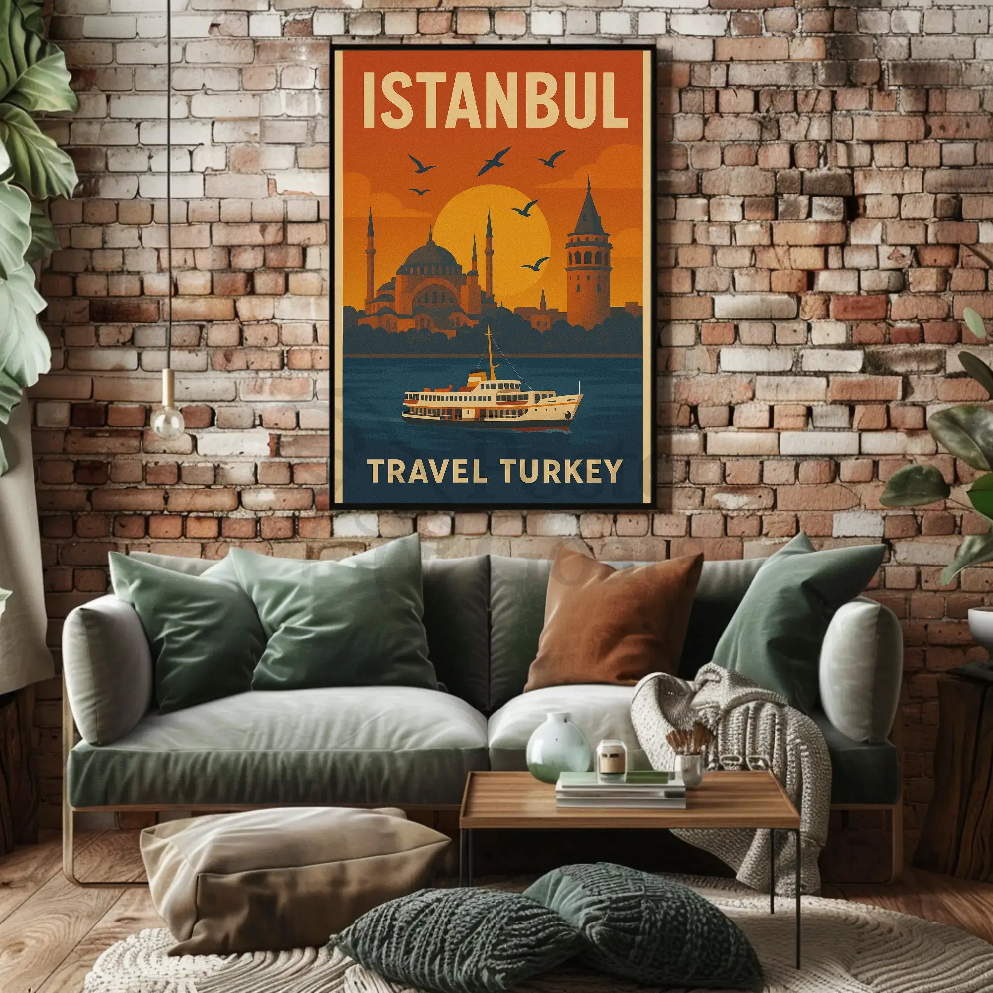Istanbul Vintage Travel Art Print - Travel Poster PosterGoat