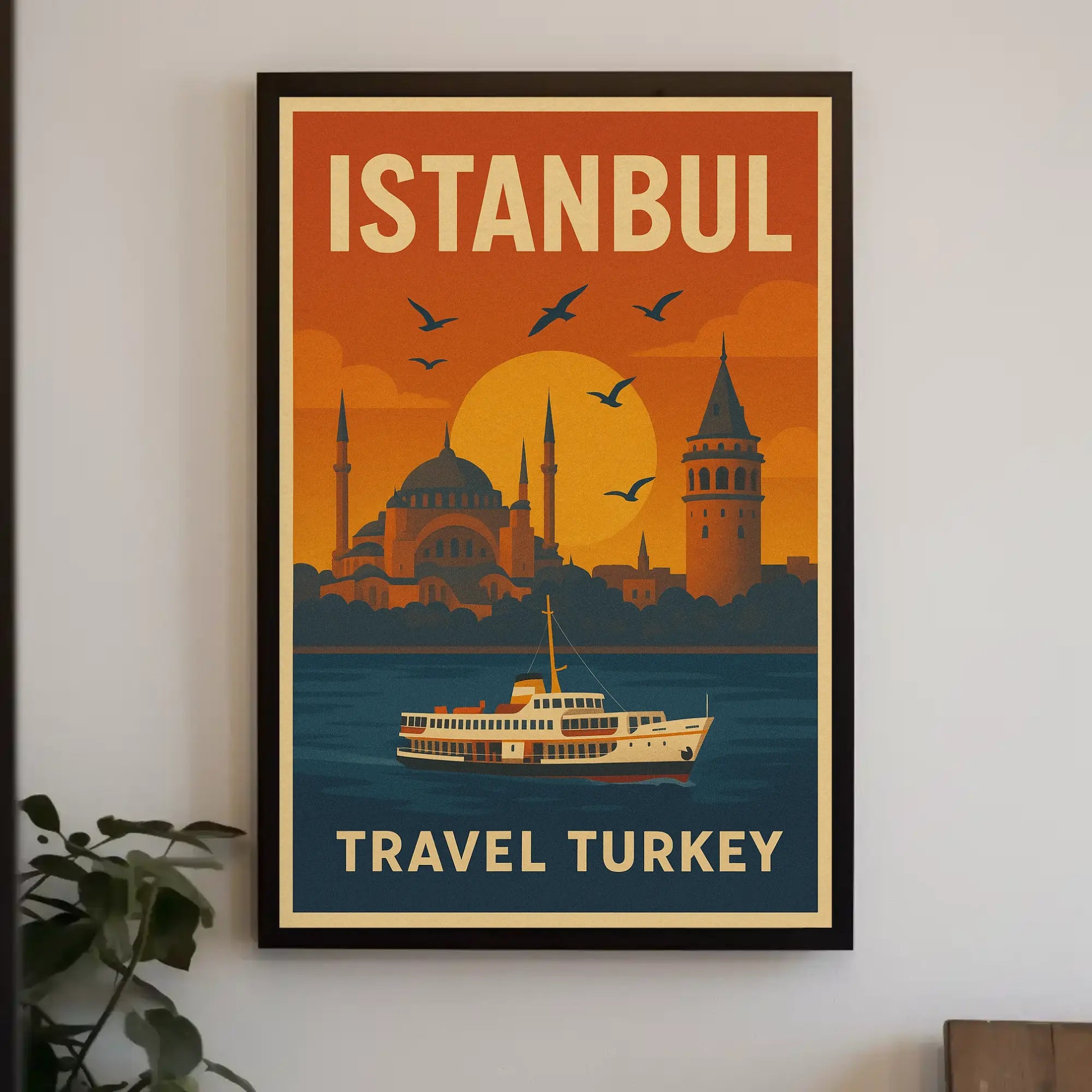 Istanbul Vintage Travel Art Print - Travel Poster PosterGoat