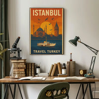 Istanbul Vintage Travel Art Print - Travel Poster PosterGoat