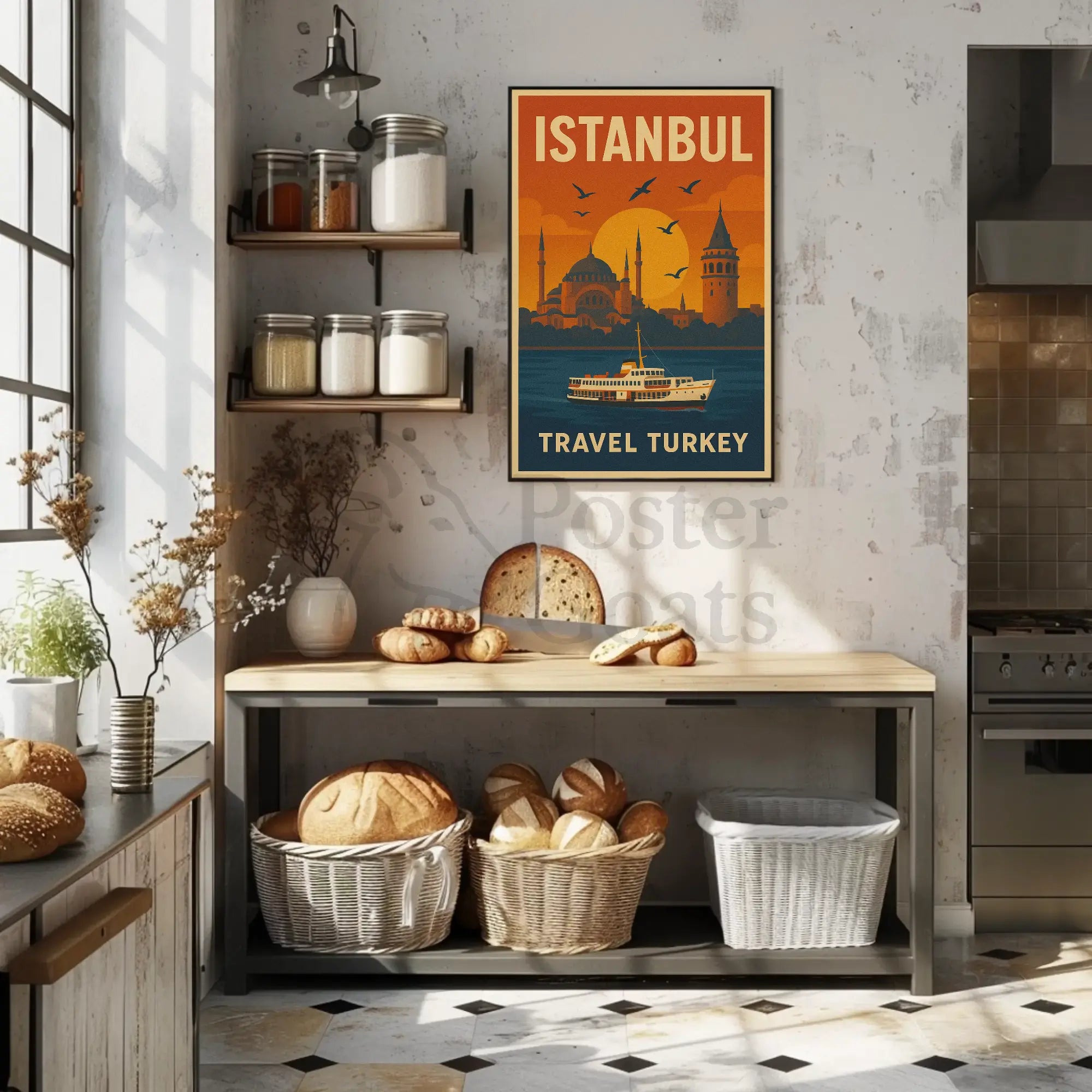 Istanbul Vintage Travel Art Print - Travel Poster PosterGoat