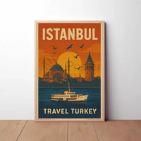 Istanbul Vintage Travel Art Print - Travel Poster PosterGoat