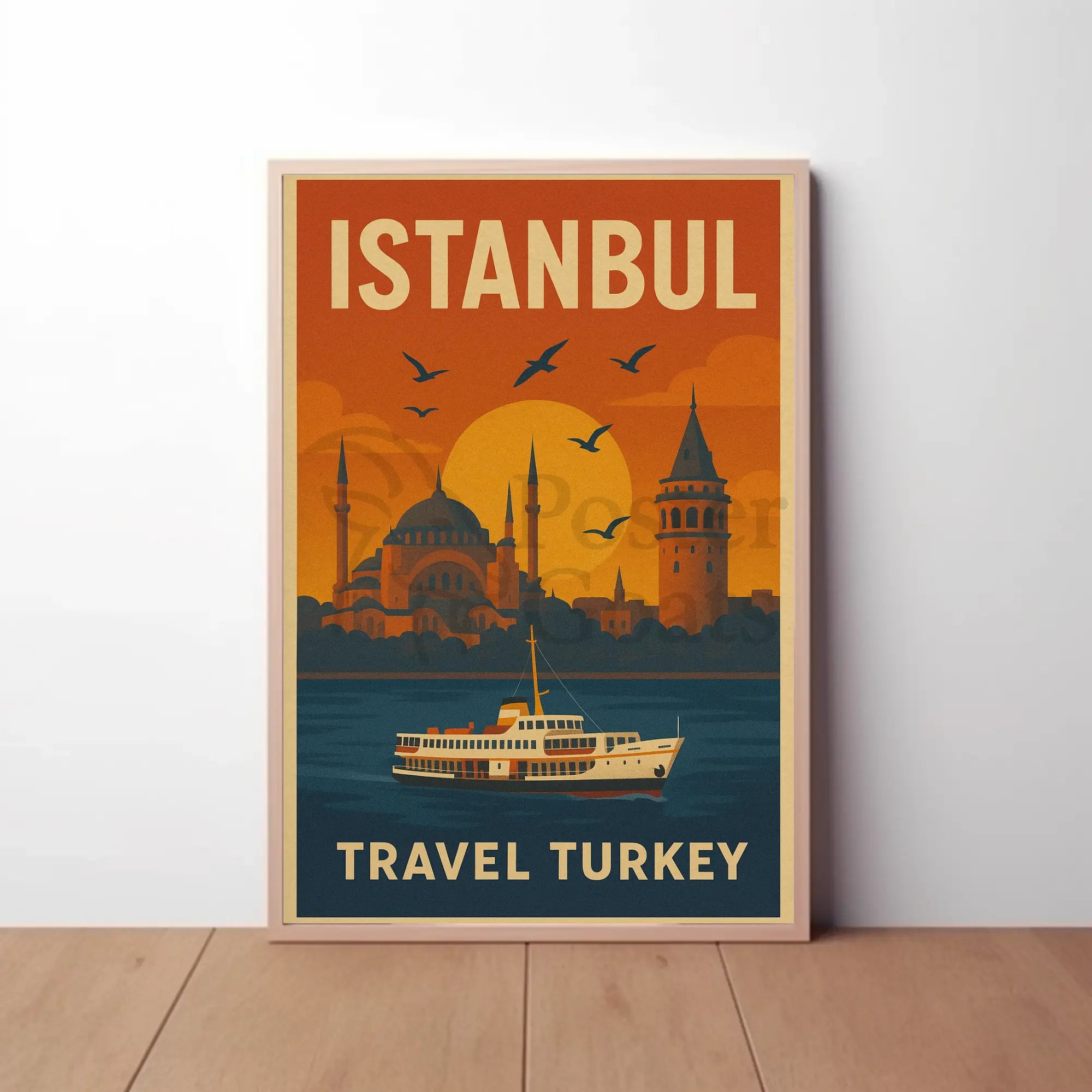 Istanbul Vintage Travel Art Print - Travel Poster PosterGoat