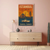 Istanbul Vintage Travel Art Print - Travel Poster PosterGoat
