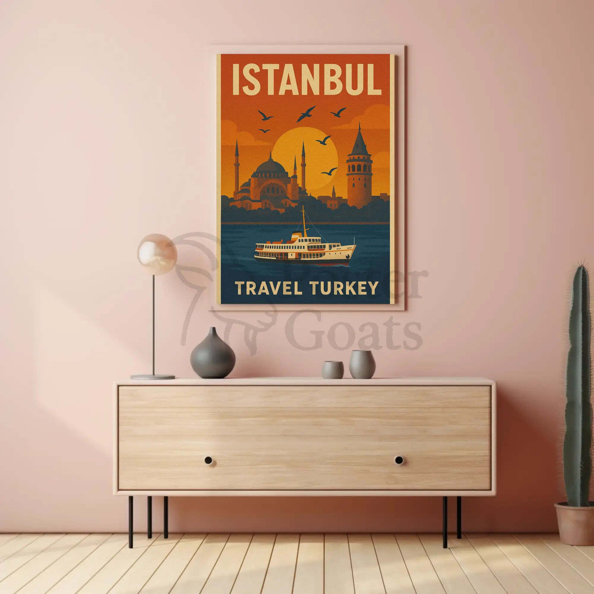 Istanbul Vintage Travel Art Print - Travel Poster PosterGoat