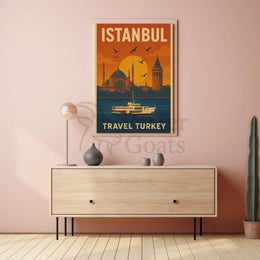 Istanbul Vintage Travel Art Print - Travel Poster PosterGoat