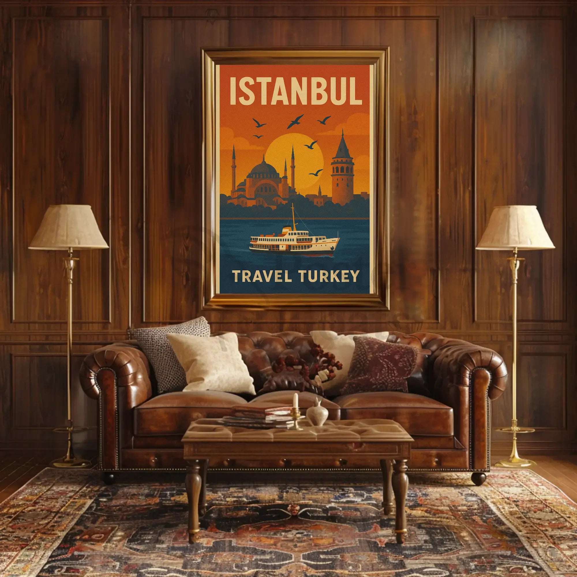 Istanbul Vintage Travel Art Print - Travel Poster PosterGoat