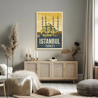 Istanbul Vintage Travel Poster with Bold Patriotic Vibe PosterGoat